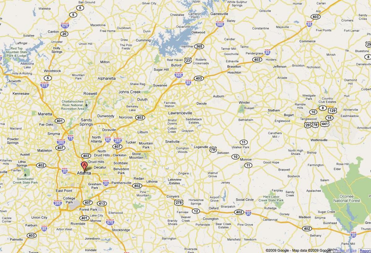 Karte von Atlanta-ga