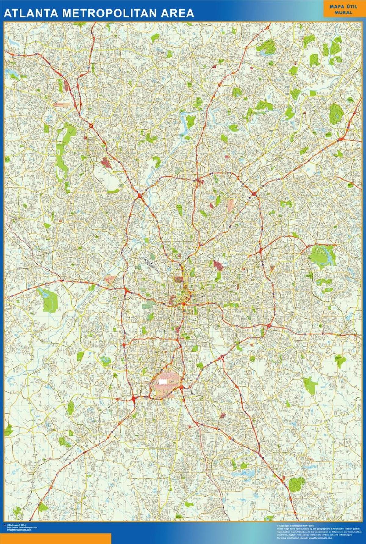 street-Stadtplan von Atlanta