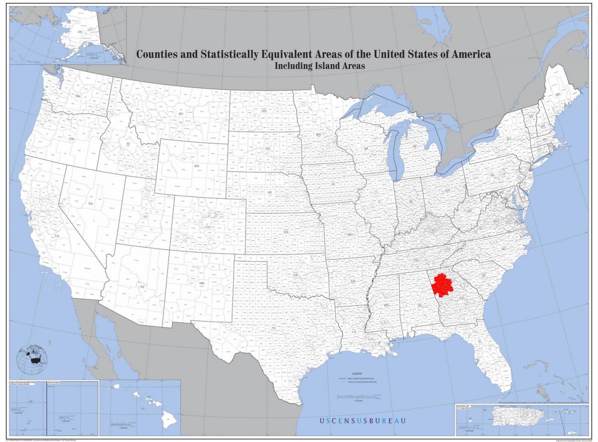 Atlanta auf der us-Karte
