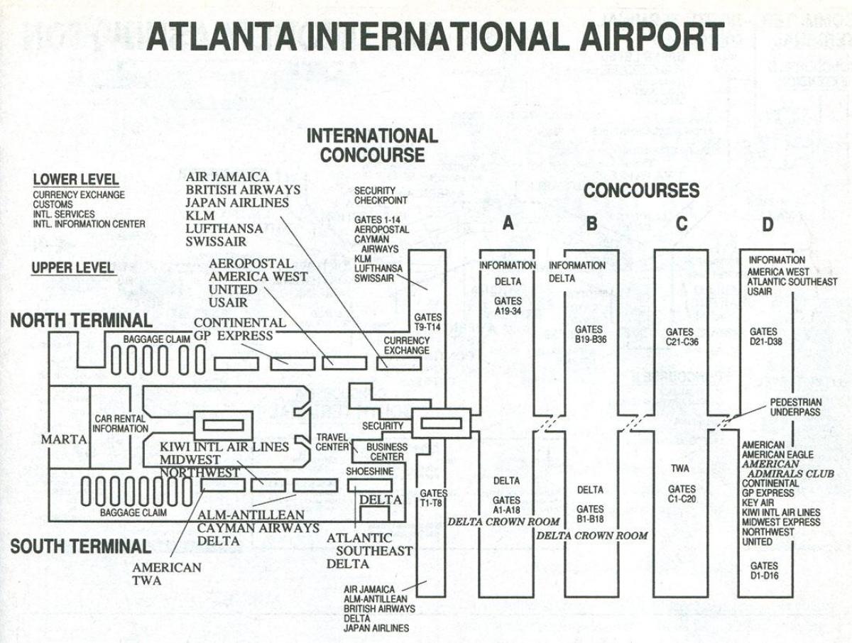 Karte von atl airport