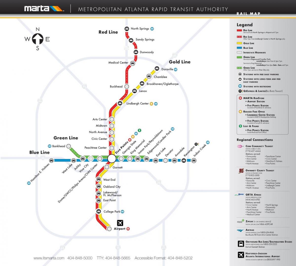 MARTA U-Bahn-Karte