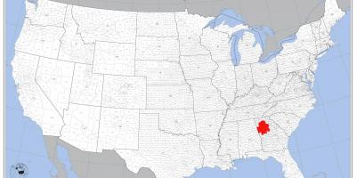 Atlanta auf der us-Karte