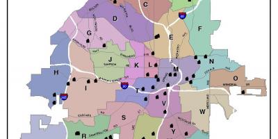 Karte von Atlanta-zone Karte