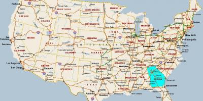 Karte von Georgia, USA