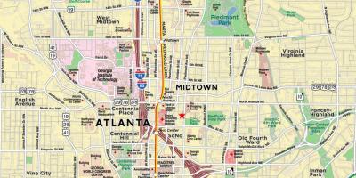 Karte von midtown Atlanta