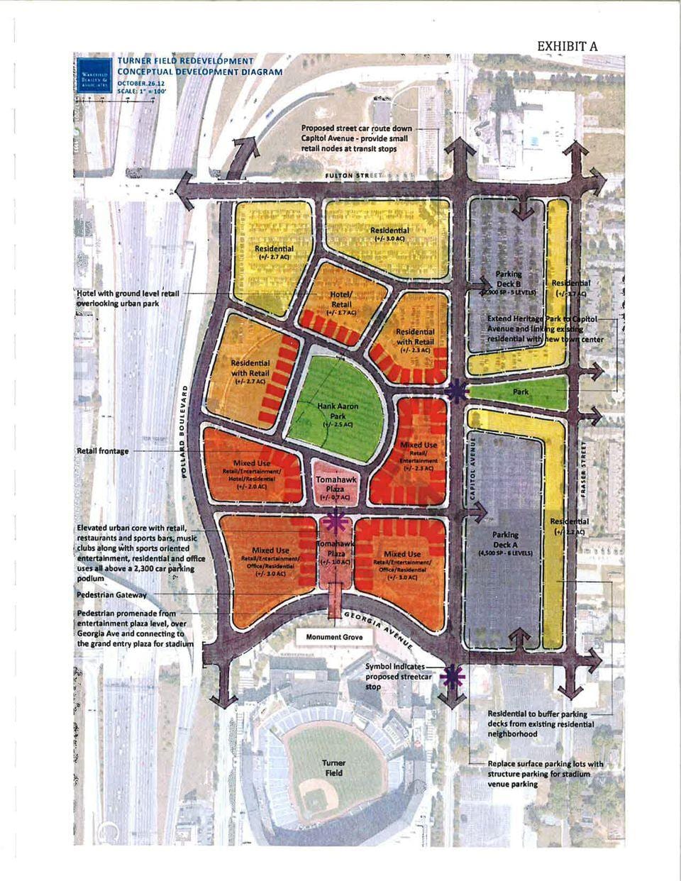 Karte von turner field Parken