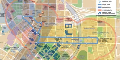 Anzeigen der Straßenbahn-Atlanta